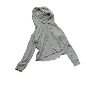 Chaser Star Print Drawstrings Hoodie Pullover Sz S